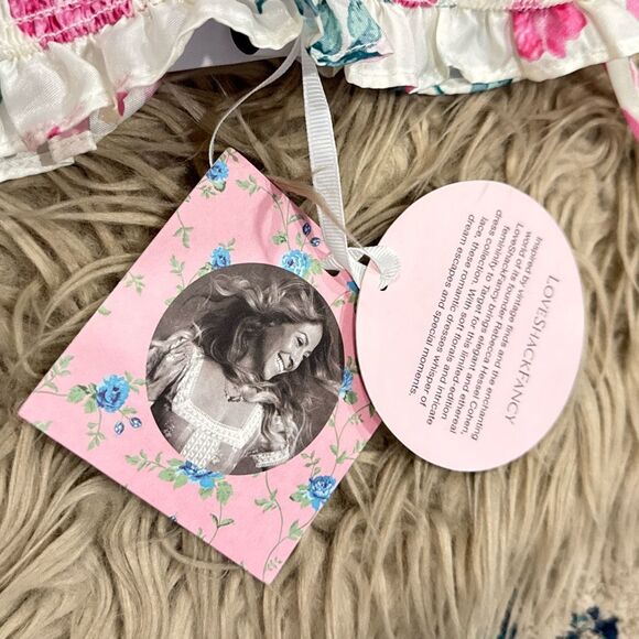 NWT loveshackfancy x target collab tiered floral spaghetti strap dress size XL - Picture 2 of 6